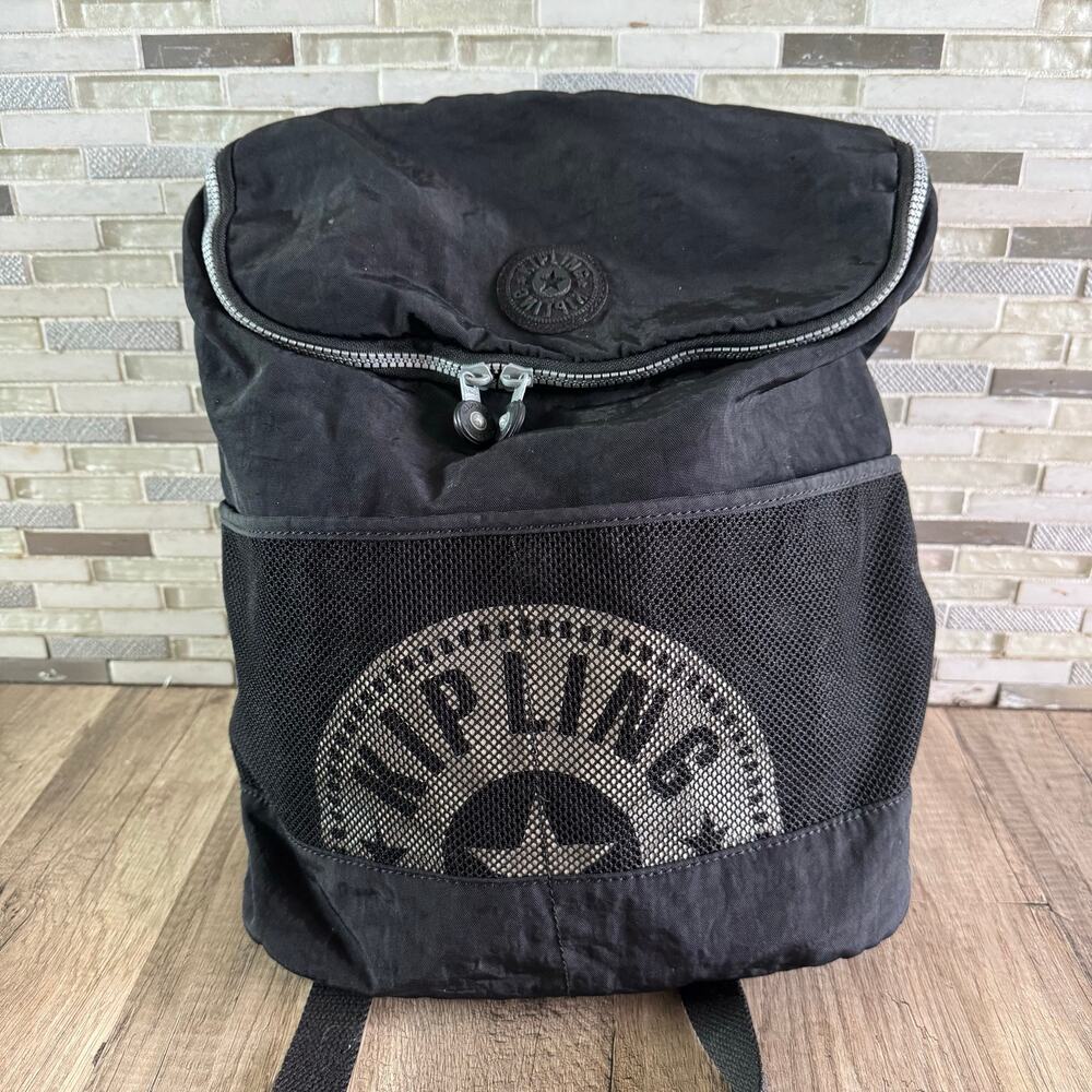 Kipling Backpack Nylon Black — Everyday, Travel, School Bag 16" Tall 15" Wide